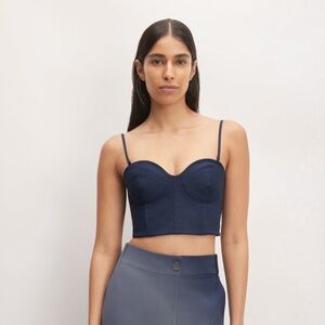 Navy Everlane Cotton Bustier sz 10